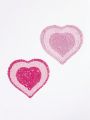 Plus Size Women's Pink Heart-Shaped Nipple Covers