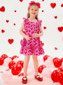 SHEIN Kids QTFun Little Girls' Elegant Party Vintage Romantic Dress