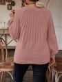 SHEIN LUNE Plus Size Plain Drop Shoulder Sweater
