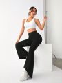 SHEIN Daily&Casual Flare Sweatpants With Wide Waistband