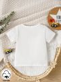 Baby Boys' Cute Penguin And Excavator Printed Casual Top For Spring And Summer