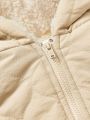 Cozy Cub Baby Girls' Casual Windproof Splicing Fleece Lined Hooded Jacket