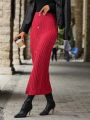 Women'S Ribbed Maxi Skirt