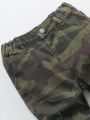 Toddler Boys' Street Style Camouflage Print Loose Fit Straight Leg Cargo Jeans