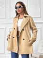 Double Breasted Belted Trench Coat