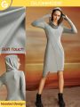 GLOWMODE SoftFlux Post Workout Asymmetrical Hooded Dress