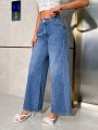 SHEIN BAE Women's Wide Leg Denim Pants