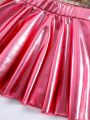 Young Girl Metallic Flare Skirt