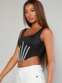 Pretty on the Outside Striped Print Crop Tank Top