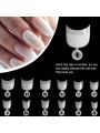 1200PCS Short Half Cover Nail Tips- Natural Oval Nails & Clear French Nails 12 Different Size