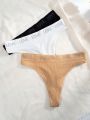 3pcs/set Underwear Thongs With Letter Prints