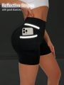 Sports Shorts With Reflective Strip