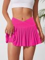 Daily&Casual V-Waist Pleated Sports Skort