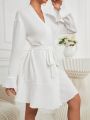 Bell Sleeve Belted Homewear Robe