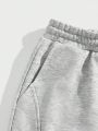 Manfinity Sporsity Men Patched Detail Drawstring Waist Sweatpants