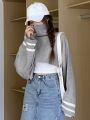 Dazy Star Striped Turtleneck Loose Fit Casual Sweater