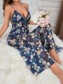 Ladies' Flower Printed Pajama Set