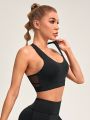 Mesh Patchwork Sports Bra