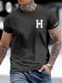 Manfinity Men'S Short Sleeve T-Shirt With Letter Pattern