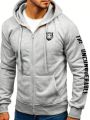 Daily&Casual Men's Hooded Zip Up Tiger Printed Sports Jacket