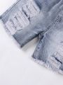 Baby Boy Vintage Style Ripped Loose Comfortable Denim Shorts