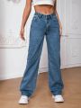 SHEIN Tall Straight Leg Denim Pants