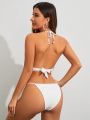 SHEIN Swim Y2GLAM Color Block Strappy Separated Swimsuit Set