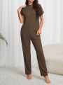 Women'S Ribbed Batwing Sleeve Loungewear Set