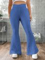 Plus Split Hem Flare Leg Pants