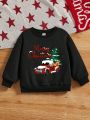 Baby Girl Christmas Print Sweatshirt