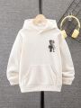 Tween Boy Bear & Slogan Graphic Hoodie