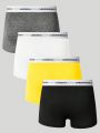 Men's Cartoon & Letter Print Boxer Briefs (4pcs/Set)