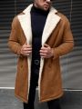 Manfinity Men's Double-Breasted Fleece Lined Overcoat