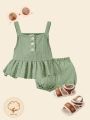 Cozy Cub Baby Ruffle Hem Cami Top & Shorts