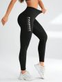 Yoga High Street Yoga High Street Letter Printed Sports Leggings With Phone Pocket