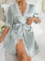 Women's Lace Patchwork Nightgown