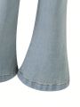 Tween Girl 2pcs Solid Flare Leg Jeans