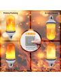 LED Flame Light Bulbs, 4 Modes Fire Light Bulbs, E26 Base Flame Bulb, Halloween Decorations Outdoor Indoor Home, Halloween Lights Bulbs (Yellow)