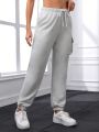 SHEIN Daily&Casual Ladies' Solid Color Cargo Sports Pants