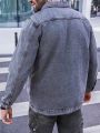 Manfinity EMRG Men'S Flip Pocket Denim Jacket