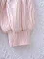 Baby Girl Doll Collar Lantern Sleeve Sweater