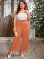 SHEIN Clasi Plus Size Women's Trousers With Pockets