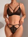 3pcs/Set Women's Sexy Lace Lingerie Set