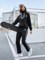 Street Sport Monogrammed Zip-Up Sweatshirt And Trousers