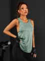 Cut Out Backless Sports Tank Top