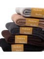 1pair Men'S & Women'S Thickened Woolen Socks, Solid Color, Casual, Plush Lining, Mid-Tube, Warm Winter Socks