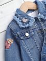 Girls' Embroidered Denim Jacket