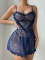 Women'S Sexy Lingerie Dress With Heart Shape Pattern 2pcs/Set (Sleeping Dress, G-String) (Valentine'S Day Special)