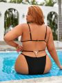 SHEIN Swim BAE Plus Size Hollow Out Detail Swimsuit Bottom