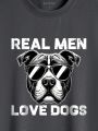 Men's Dog Printed Short Sleeve T-Shirt